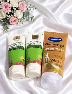 pack of 3 Pilgrim & Vaseline Face Care Bundle