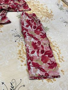 Floral Print Kurta and Palazzo Set( extra margin)