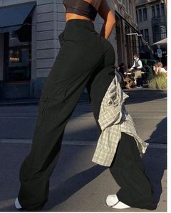 Black Cargo Pants - Street Style