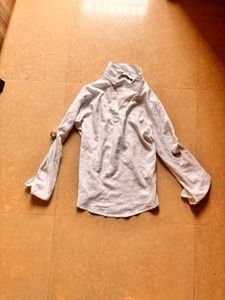 Women's Linen Blend V-Neck Top