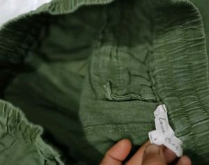 Olive Green Casual Shorts