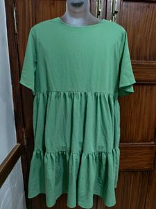 XL Size V-Neck Tiered Dress
