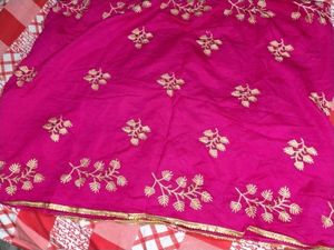 Vibrant Pink Embroidered dupatta