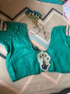 Green Embellished Saree