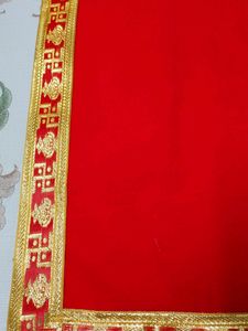 Aasan Chowki Red Cloth