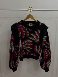 FARM RIO  Banana Dots Pullover Sweater