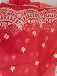embroidered saree with ready blouse