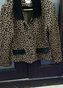 Leopard Print Blazer - L/XL size