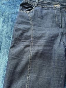 Dark Wash Denim Flare Pants