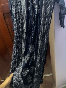 Navy Blue Printed Kurta
