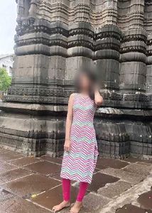 Chic Chevron Print Sleeveless Kurta