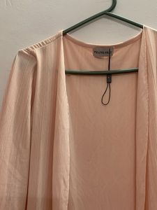 Sheer Peach Duster Cardigan