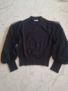 Stylish Black Puff Sleeve Top