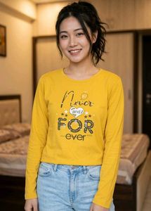 Yellow Long Sleeve Graphic Tee