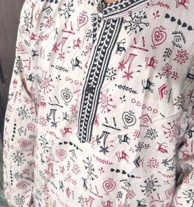 Chic Printed Unisex Kurta