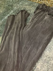 Gray Wash Denim Jeans