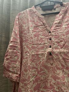 Rangmanch Pink Floral Print Kurta