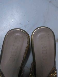 Sparkling Gold Embellished Slides