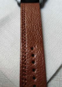 Stylish Rolex Watch with Brown Leather Strap