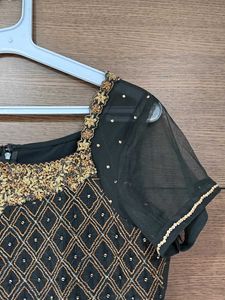 Embellished Black Kurta with Palazzo