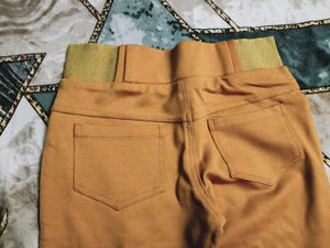 Orange Casual Pants