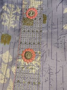 Beautiful Lavender Printed dress material