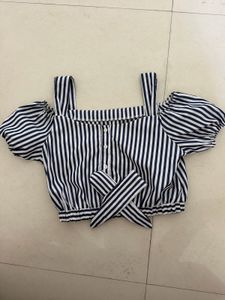 Chic Striped Off-Shoulder Top