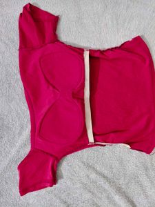 Asymmetrical Gathered Padded Top