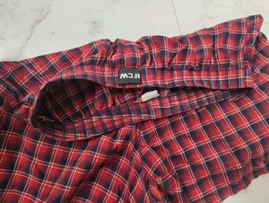 Red Plaid Boxer Shorts