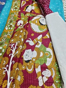 Beautifully Hand-Painted Saree