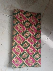 Embroidered Peacock Clutch Bag