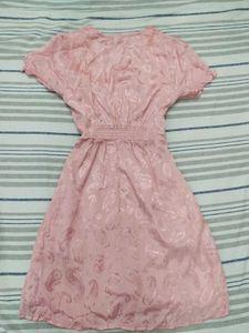 Dusty Rose Paisley Button-Down Dress