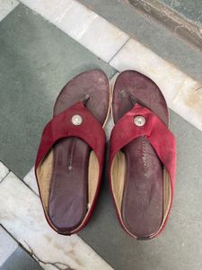 Stylish Burgundy Jutti Flats