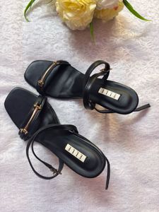 Chic Black ELLE Slingback Sandals