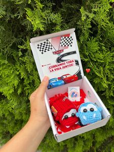 Cute Crochet Cars Keychain Set And Tulip Bouquet