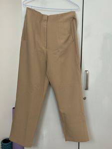 Chic Tan Front Pleated Pants