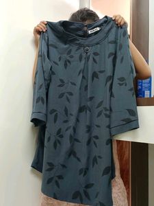 Stylish Leaf Print Kurta