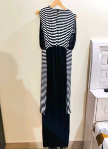 Striped Maxi Dress with Shrug