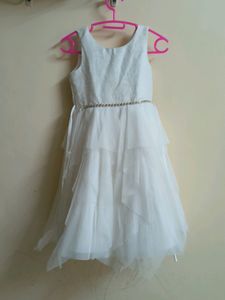 American Prince's White Net Frock