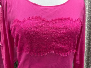 JETEZO Long Sleeve Lace Top