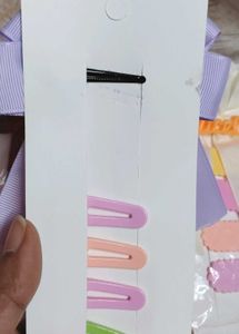 Cute "Nice" Hair Bow Clip Set