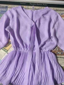Pretty Purple Pleated Top
