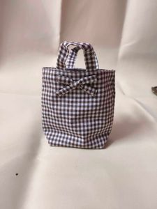 Gingham Tote Bag Set