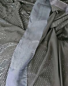 Sparkling Navy Blue Sequins Saree