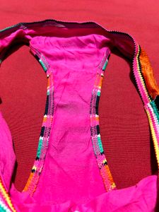 Multicolor Striped Bikini Bottom | Tie Side |