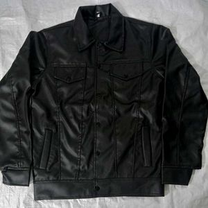 Unisex Black Faux Leather Jacket 🖤 | Biker / Y2K