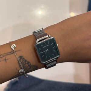 Stylish Square Dial Mesh Strap Watch