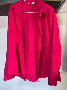 Hot Pink Button-Down Shirt