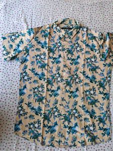 Men's Floral Print Short Sleeve Shirt