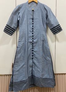 Women’s Grey Kurta With Black Palazzo